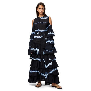 Loewe Black and White Long Sleeve Dress